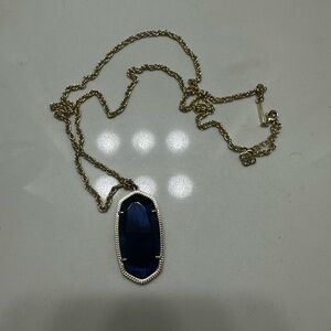 Kendra Scott Navy and Gold Pendant Necklace